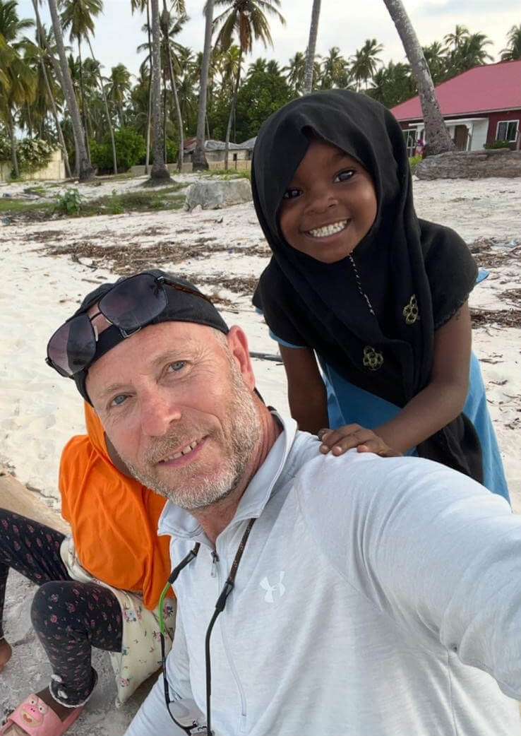 Hugh and little friend
